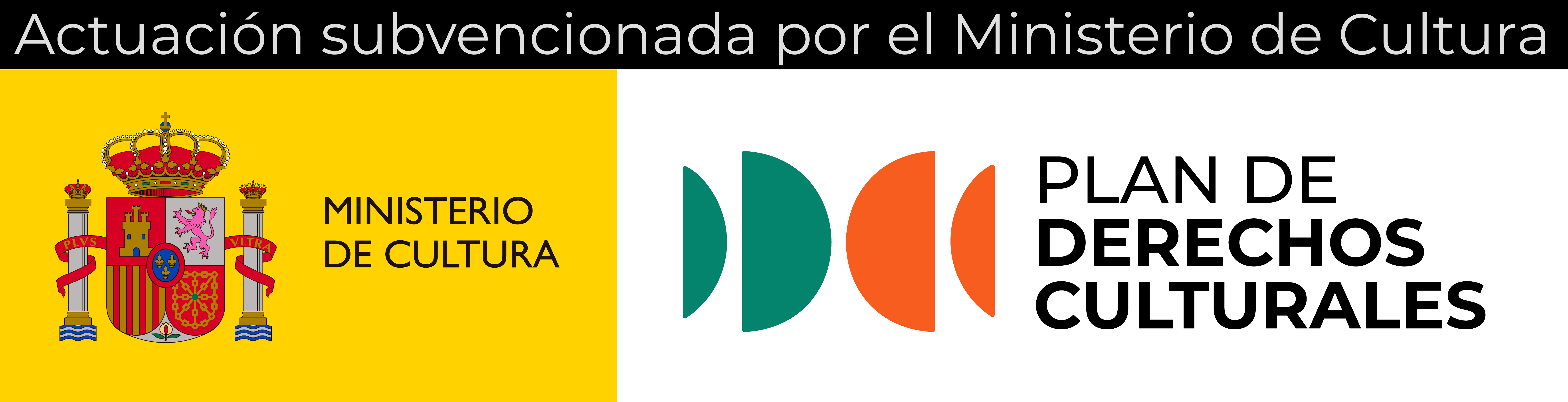Actuación subvencionada por el Ministerio de Cultura - Plan de Derechos Culturales